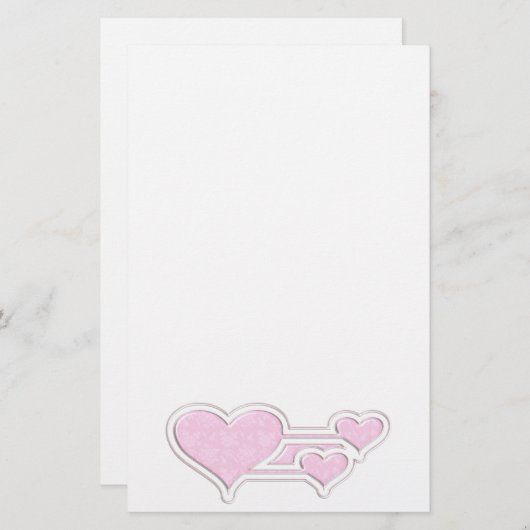 Harten Valentijn Briefpapier (Voorkant / Achterkant)