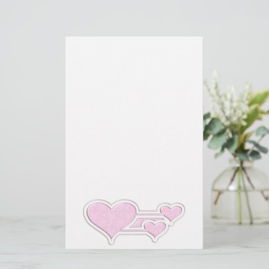 Harten Valentijn Briefpapier (Staand voorkant)