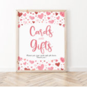 Harten Valentijn Kaarten en geschenken Baby shower Poster