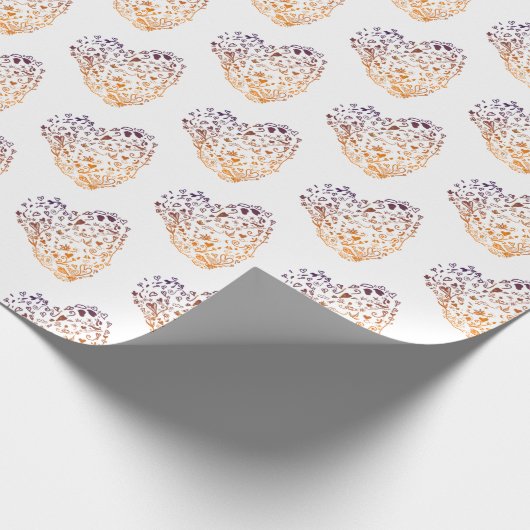 Harten Valentijn Matte Wrapping Papier (Hoek)