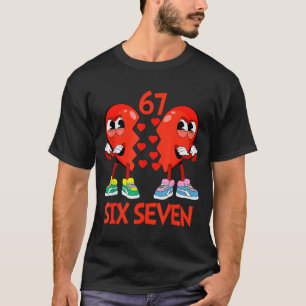 Harten Valentijns Grappig Zes Zeven 6 7 Meme Gen A T-shirt