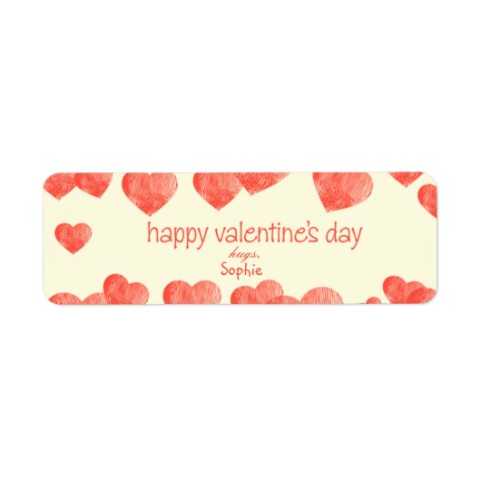 Harten - Valentijnsdag Cadeaus Etiket (Voorkant)