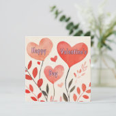 Harten Valentijnsdag Card Feestdagenkaart (Staand voorkant)