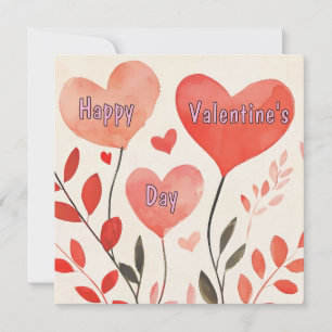 Harten Valentijnsdag Card Feestdagenkaart