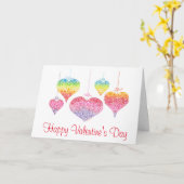 Harten Valentijnsdag Card Kaart (Gele Bloem)