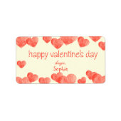 Harten Valentijnsdag Etiket (Voorkant)