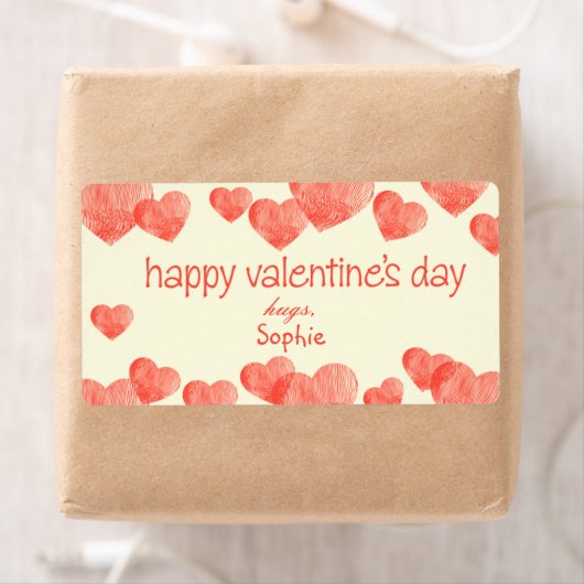 Harten Valentijnsdag Etiket (Insitu)
