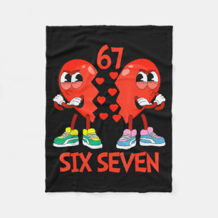 Harten Valentijnsdag Grappig Zes Zeven 6 7 Meme Ge Fleece Deken