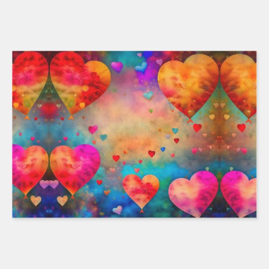   harten Valentijnsdag Inpakpapier Vel (Voorkant 2)