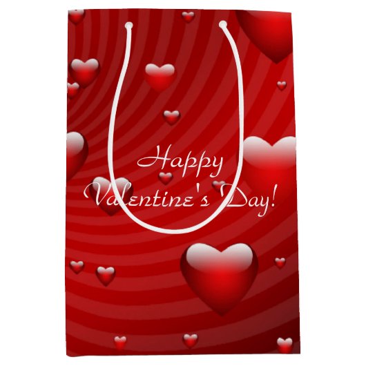 harten Valentijnsdag Medium Cadeauzakje (Voorkant)