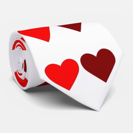 Harten Valentijnsdag Red Maroon 4Adam Stropdas (Opgerold)