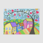 Harten van de liefdesbuurt! tissue papier (Voorkant)