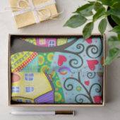 Harten van de liefdesbuurt! tissue papier (Geschenk)