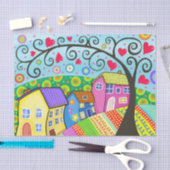 Harten van de liefdesbuurt! tissue papier (Craft)