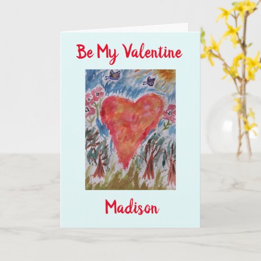 Harten van de Planet Valentijn Card Kaart (Gele Bloem)