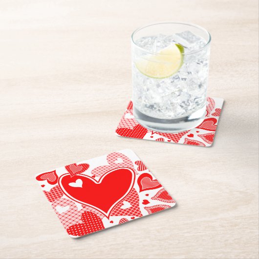 harten van de valentijn kartonnen onderzetters (Insitu)