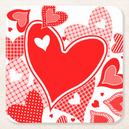 harten van de valentijn kartonnen onderzetters