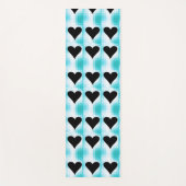 Harten van de zwarte yoga-mat yogamat (Voorkant)