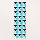 Harten van de zwarte yoga-mat yogamat (Achterkant)