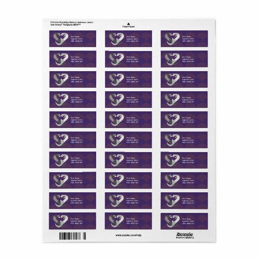 Harten van Ferret Labels (Full Sheet)