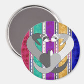 Harten van Ferret Rainbow Magnet (Voorkant / Achterkant)