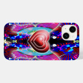 Harten van Glys Case-Mate iPhone Case (Achterkant (horizontaal))