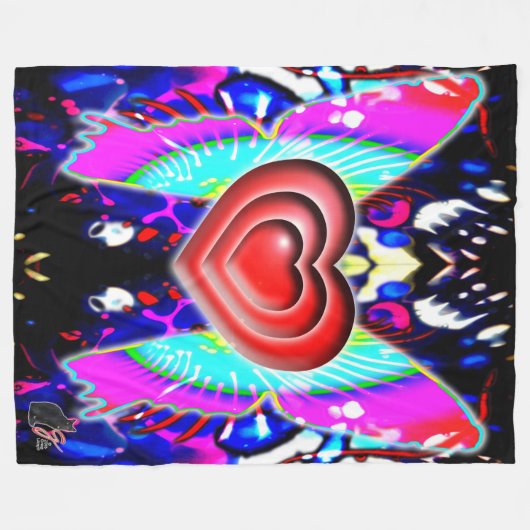 Harten van Glys Fleece Blanket Deken (Voorkant (Horizontaal))