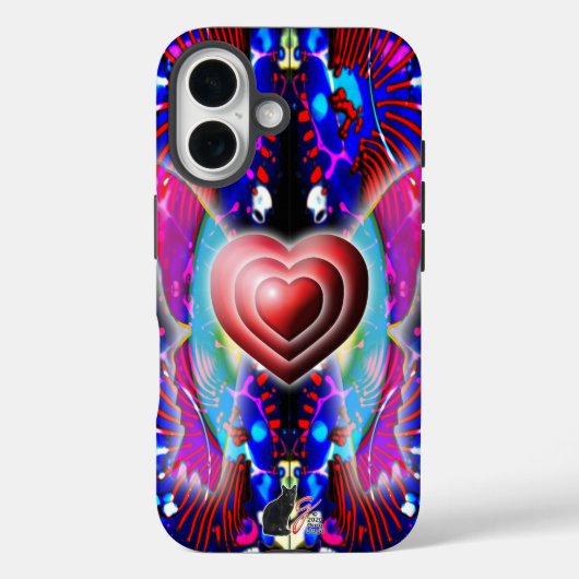 Harten van glys hard Case-Mate iPhone case (Achterkant)