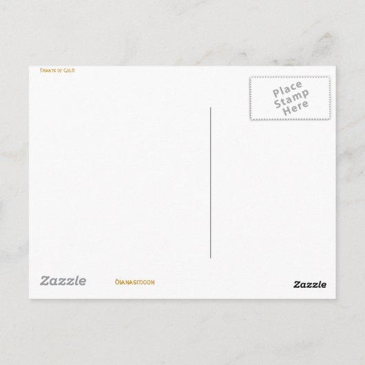 Harten van goud briefkaart (Achterkant)