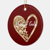 Harten van goud keramisch ornament (Links)