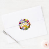 Harten van goud met liefdeskleurige pols ronde sticker (Envelop)