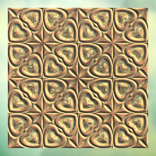 Harten van goud raamsticker (Vel 3)