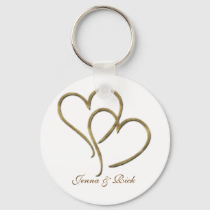Harten van goud sleutelhanger