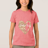 Harten van goud Tri-Blend shirt (Voorkant)