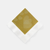 Harten van gouden papieren servetten (Hoek)