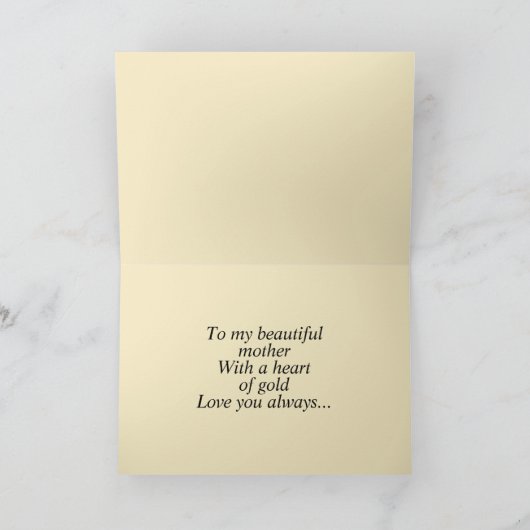 Harten van goudMoederdag Kaart (Binnen)