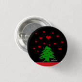 Harten van Libanon & Libanese vlag mode / Liefde Ronde Button 3,2 Cm (Voorkant /achterkant)