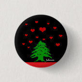 Harten van Libanon & Libanese vlag mode / Liefde Ronde Button 3,2 Cm (Voorkant)