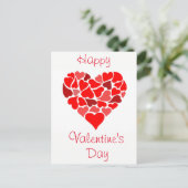 Harten van Liefde Valentijnsdag briefkaart (Staand voorkant)