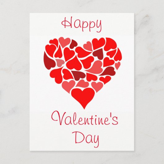 Harten van Liefde Valentijnsdag briefkaart (Voorkant)