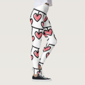 Harten van liefde Valentijnsdag Leggings (Rechts)