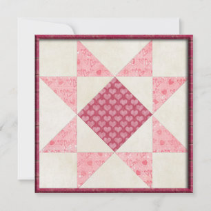 Harten van liefdesquilt kaart