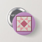 Harten van liefdesquilt ronde button 5,7 cm (Voorkant /achterkant)