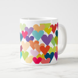 Harten van regenboog Valentijns Grote Koffiekop
