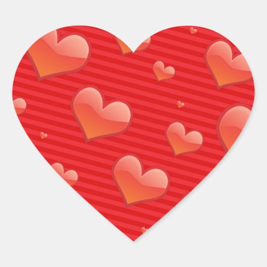 Harten van Rood Hart Sticker (Voorkant)