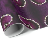 Harten van  Strands van Kralen Paarse Cadeaupapier (Rol Hoek)