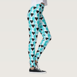 Harten van zwart leggings