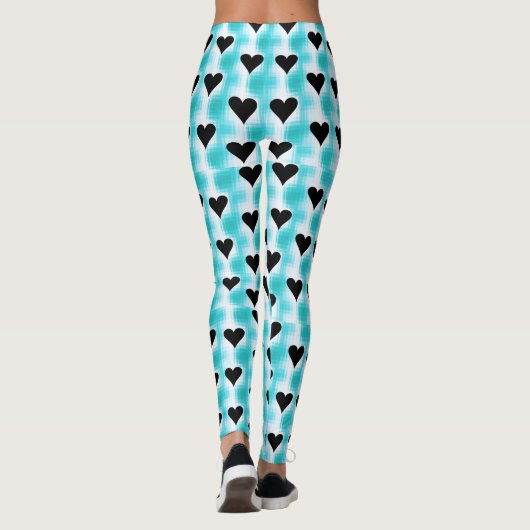 Harten van zwart leggings (Achterkant)