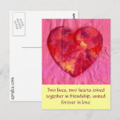 Harten verenigd in Love Briefkaart (Voorkant / Achterkant)
