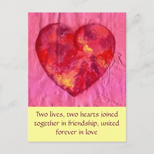 Harten verenigd in Love Briefkaart (Voorkant)